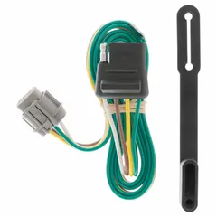 This 4-way flat electrical plug connects trailer lighting systems to tow vehicles. Rated IP67, it provides protection against dust and water ingress for use in wet or dusty conditions. Suitable for utility trailers, boat trailers, and light-duty towing applications.