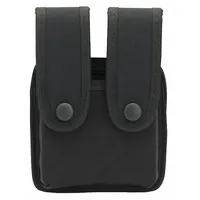 UNCLE MIKE'S Magazine Pouch: Black, Nylon, 2 in x 6 in, Snap Closure, For 2 1/4 in Belt Wd (MPN 88261)