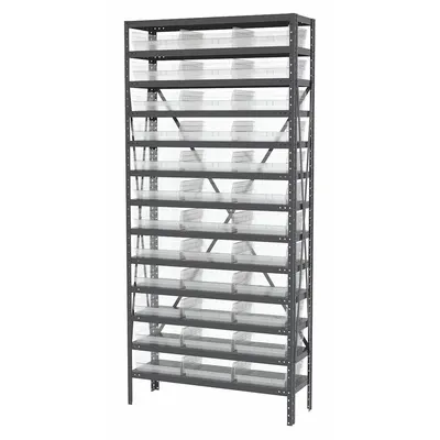 AKRO-MILS AS1279170SC Metal Stationary Bin Shelving with Open-Front Bins