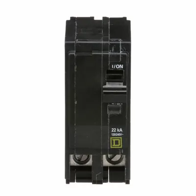 SQUARE D Miniature Circuit Breaker: 200 A, 120/240V AC, Single Phase, 22kA at 120/240V AC - QO Series, Plug-In Square D Miniature Circuit Breakers