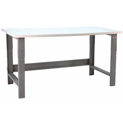 BENCHPRO Workbench: Adj Ht, Laminate, 72 in x 30 in, 1,600 lb Overall Load Capacity - Open-Base Workstations