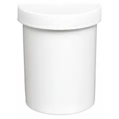 Polypropylene Lab Jar, 4 fl oz, Opaque, with Closure, 58 mm Dia x 66.5 mm Ht