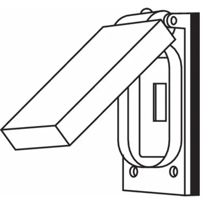 HUBBELL KILLARK FCLT Weatherproof Toggle Switch Cover, Gray, 1-Gang - Aluminum & Zinc Weatherproof Electrical Box Covers