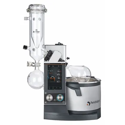 HEIDOLPH Rotary Evaporator: Motor, 5 L, 10 RPM to 280 RPM, 1,300 W Heating Capacity - Motorized Lift Rotary Evaporators