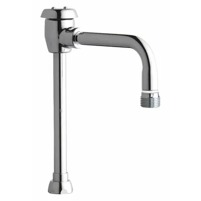 CHICAGO FAUCETS GN8BVBE2-2JKCP Single-Bend Gooseneck Swivel Spout - Single-Bend Faucet Spouts
