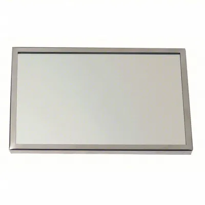 SEE ALL INDUSTRIES Bathroom Mirror: Rectangular, Acrylic, 24 in Overall Ht, 18 in Overall Wd - Tamper-Resistant Bathroom Mirrors