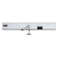 Heavy-duty low energy door operator for interior limited-traffic applications. Features a hold-open closer type, aluminum painted finish, and ADA compliance. Dimensions: 27 15/16 in Lg x 4 1/16 in Wd x 3 7/8 in Ht. Performance Grade 1. Not ligature-resistant