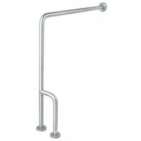 APPROVED VENDOR Floor to Wall Grab Bar: Angled, 30 in Lg, 1 1/2 in Dia, Stainless Steel, Right-Hand