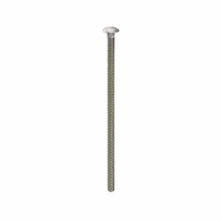 Carriage Bolt: Square Neck, 1/4"-20 Thread Size, 6 in lg, Stainless Steel, 316, Plain (MPN BULK-BOLT-4987)