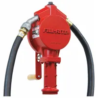FILL-RITE Hand Pump: Rotary, Pump with Hose & Nozzle, Bung, 12.8 oz per stroke, Aluminum, Manual (MPN FR112)