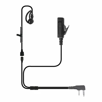 EARPHONE CONNECTION Earpiece: Fits Kenwood, Earbud, Push To Talk, Black, 2 Wires - Kenwood-Compatible Earpieces & Headsets