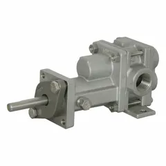 Close-coupled rotary gear pump head in 316 stainless steel with 1/2" flange ports. Designed for 56C motor frame. No relief valve included. Suitable for fluid transfer in industrial systems requiring corrosion-resistant construction.