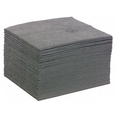 PIG Sorbent Pad MAT412, 20 in x 15 in, Gray, 125 PK - Sorbent Pads