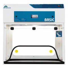 This light duty ductless fume hood is designed for general laboratory applications requiring capture and filtration of hazardous fumes, vapors, or particulates. It includes a blower and is partially assembled. A base/stand and work surface must be ordered separately.