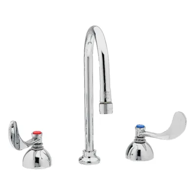 T&S BRASS B-2867-04 Widespread Kitchen Faucet, Deck-Mount, Chrome, 3-Hole, NPSM - Widespread Kitchen Faucets