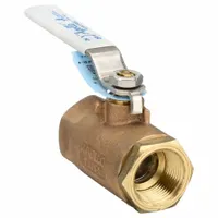 This APOLLO bronze ball valve is a manual two-way, straight pattern valve with standard port. It features 1-inch female NPT threaded connections on both ends and a lever handle for operation. Commonly used in plumbing and industrial piping systems for on/off flow control of water, oil, and gas