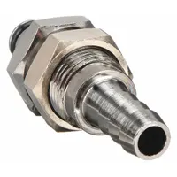 Quick Connection Insert: Insert, 1/8 in ID Size, Barbed, Brass, 1 3/4 in Overall Lg (MPN MCD4202)