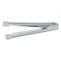 NSF Certified stainless steel serving tongs with a 12-inch overall length. Single-piece construction with silver stainless steel blades. Suitable for handling fries, vegetables, or other bulk items in foodservice settings. Not dishwasher safe
