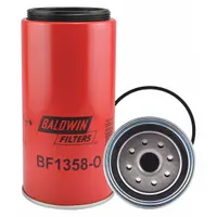 BALDWIN FILTERS Fuel Filter: Spin-On, 4 7/16 in Outside Dia, 1"-14 Thread Size, Cellulose, Volvo (MPN BF1358-O)