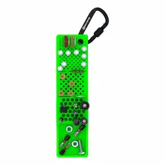 Flexible silicone tool tray for organizing fasteners, screws, nuts, and small parts. The non-slip surface grips components to prevent rolling. Suitable for use in workshops, garages, and job sites during assembly, repair, or maintenance tasks.