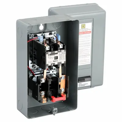 SQUARE D Definite Purpose Magnetic Motor Starter: Non-Reversing, 2 Poles - Enclosed Non-Reversing Starters with Thermal Overloads
