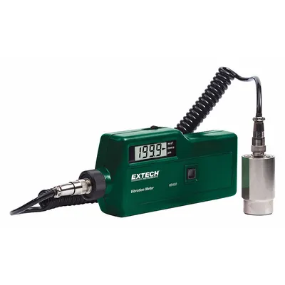 EXTECH Vibration Meter: Vibration, 10 to 1,500 Hz, 199.9 mm/sec Max Velocity Measured - Standard Vibration Meters