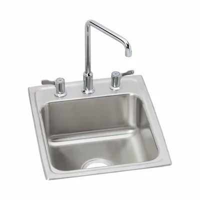 JUST MANUFACTURING One-Bowl Counter-Mounted Kitchen & Bar Sink - One-Bowl Counter-Mounted Kitchen & Bar Sinks without Faucets