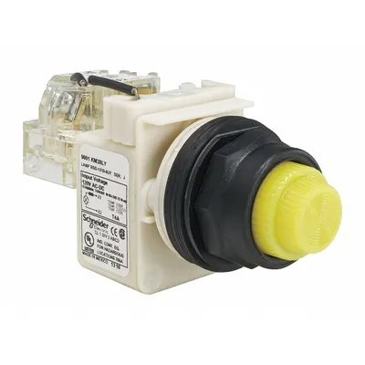 SCHNEIDER Pilot Light: 30 mm Panel Mounting Size, Yellow, LED - LED Pilot-Lights