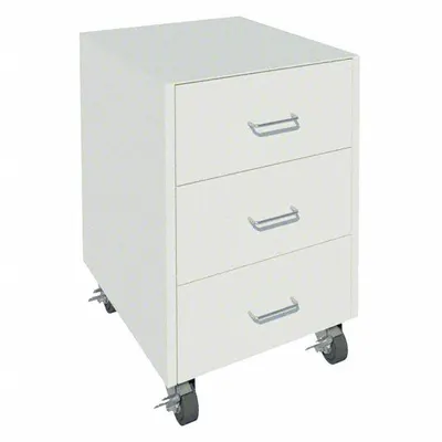 INSTOCK Mobile Cabinet: 27 1/8 in Overall Ht, 22 in Overall Dp, 24 in Overall Wd - Mobile Cabinets