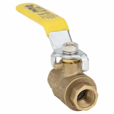 OEM Brass Ball Valve, 1/4 in, Full Port, FIP x FIP, Lever Handle - Brass Ball Valves