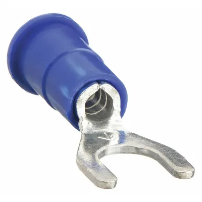3M Fork Terminals: Yellow, Vinyl, #10 Stud Size, 16 AWG – 14 AWG Wire Range - Insulated Fork Terminals