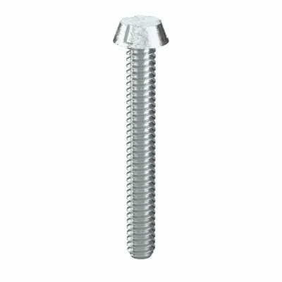 TAMPER-PRUF SCREW Tamper Resistant Screw: #10-24 Thread Size, 1 1/2 in Lg, Steel, Zinc-Plated - Round Head Conical Tamper-Resistant Machine Screws