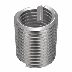 Free-running tanged helical insert for repairing or reinforcing tapped threads in metal components. Features 1 1/2"-6 coarse thread, 2 1/4 in overall length, and right-hand orientation. Suitable for use in industrial equipment such as engines, pumps, and machinery where thread strength restoration is required.
