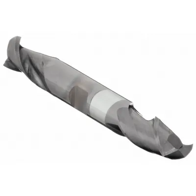 CLEVELAND Square End Mill: Carbide, TiAlN Coated, Double End, 2 Flute, 5/16" Mill Dia - Double-End Carbide Square End Mills