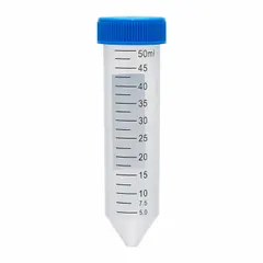 APPROVED VENDOR Centrifuge Tube, 50 mL, Polypropylene, Conical Bottom, Natural, with Attached HDPE Screw Cap, Graduated