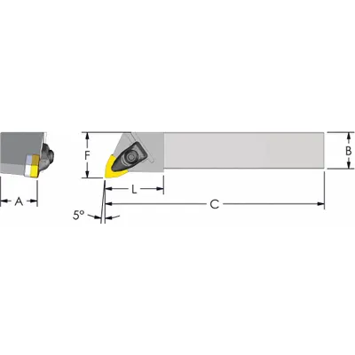 ULTRA-DEX USA DWLNL 12-4B Indexable Turning & Profiling Toolholder - Indexable Turning & Profiling Toolholders