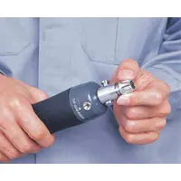Screw and female connection adapter for GASTEC gas detection pumps, enabling one-handed operation. Outlet connection size 3/4 in. Used in gas sampling applications where single-hand operation is required
