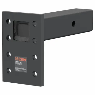 CURT Pintle Mount, 2-1/2 in Shank, 8 x 7 in Plate, Steel - Pintle Mounts
