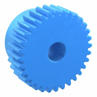 KHK GEARS Machined Spur Gear: Module m 1, 32 Teeth, 8 mm Bore Dia, Nylon, 20° Pressure Angle - Metric Spur Gears with Standard Hub