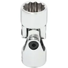 This 3/8" drive hand socket features a 9/32" SAE socket size with a 12-point configuration for improved grip on hex fasteners. The chrome finish provides corrosion resistance, and the 1" overall length allows access in confined spaces. Suitable for tightening or loosening bolts and nuts in automotive, machinery, and general assembly tasks.