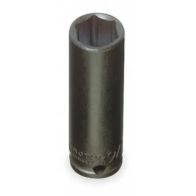 PROTO Impact Socket: 3/8 in Drive Size, SAE, 1/4 in Socket Size, 6-Point, Deep - 3/8" Drive Impact Sockets
