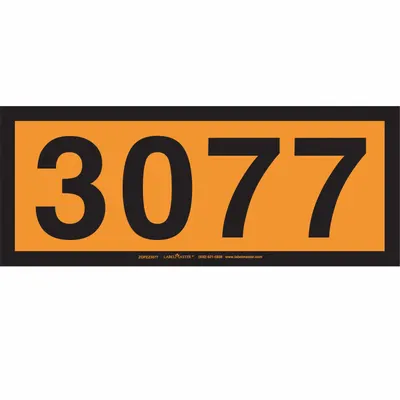 LABELMASTER Preprinted UN Number Placard 3077