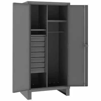 DURHAM MFG HDWC243678-7M95 Industrial Combination Cabinet with Drawers - Industrial Combination Cabinets with Drawers