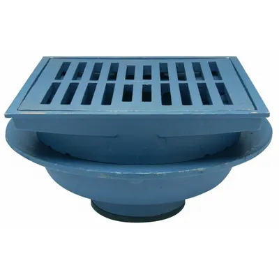 ZURN Z610-4NH Cast Iron No Hub Area Drain, 12-1/2 in Grate, 4 in Pipe Size - Area Drains