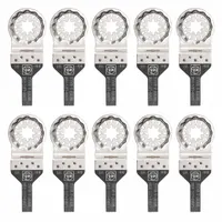 FEIN Oscillating Tool Blade: 3/8 in Blade Wd, 3 13/16 in Overall Lg, Bi-Metal, 10 Pieces, 10 PK (MPN 63502184290)