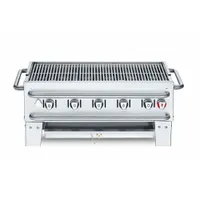 Portable Gas Grill: Propane, 5 Burners, 79,500 BtuH Heating Capacity, 15 3/4 in Overall Ht, Portable (MPN PCB-36)