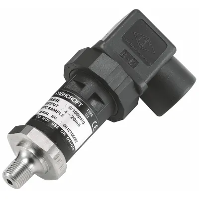 ASHCROFT Pressure Transmitter: 0 psi to 200 psi, 1 to 5V DC, DIN 43650 Form A Connector - Pressure Transmitters with DIN 43650 Form A Connector