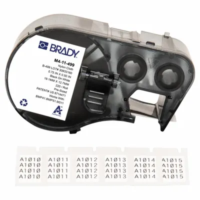 BRADY M4-11-499 Combined Label and Ribbon Cartridge - Brady Precut Label Roll Cartridges
