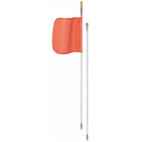 Warning Whip with Reflective X Flag: Light Sold Separately, Orange, White, 10 ft Overall Ht (MPN FS10XL-SPQD-O)