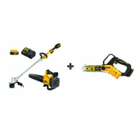 DEWALT Combo Kit: 20V MAX*, Chainsaw, 125 mph Blower Max Air Speed, 450 cfm Blower Air Flow, 4.0 Ah (MPN DCKO222M1/DCCS623B)
